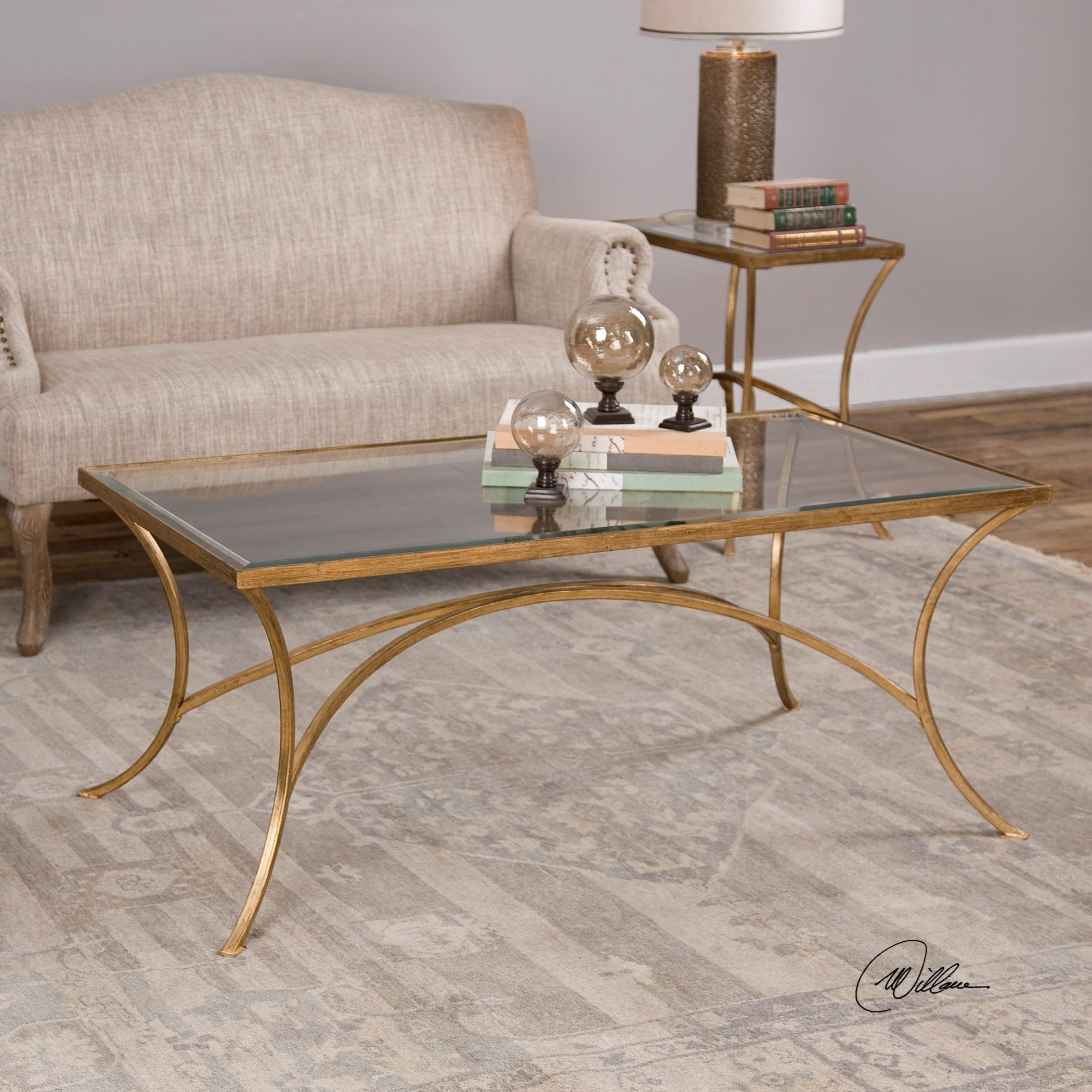 Uttermost Accent Furniture - Occasional Tables Alayna Gold Coffee Table